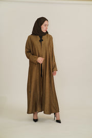 Golden Mirage Abaya – Offene Statement-Eleganz in Desert Gold